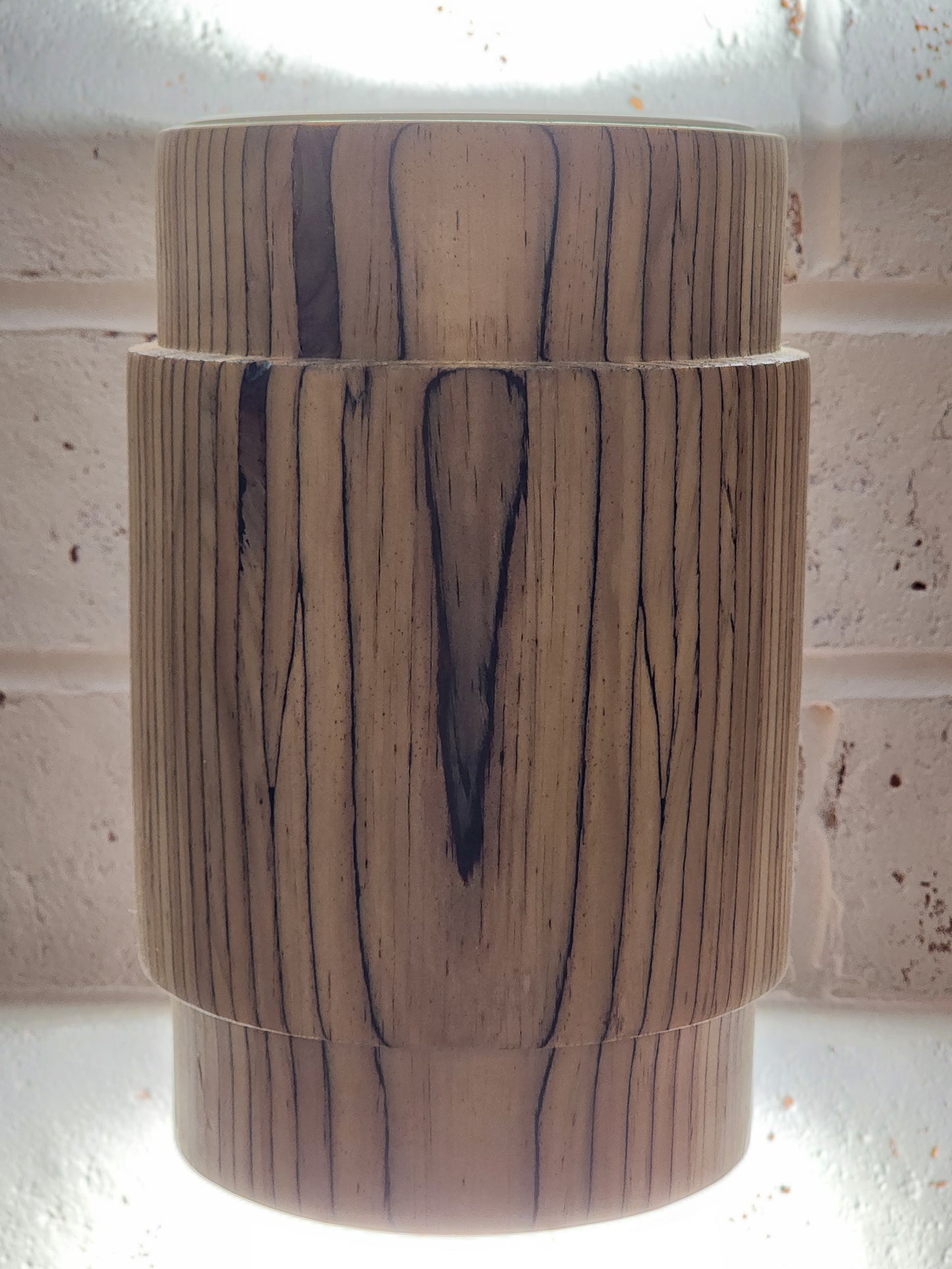 Timber up/down wall light