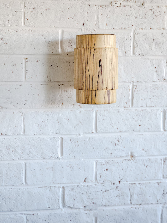 Timber up/down wall light